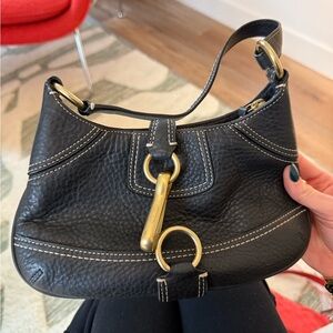 Coach black pebbled purse